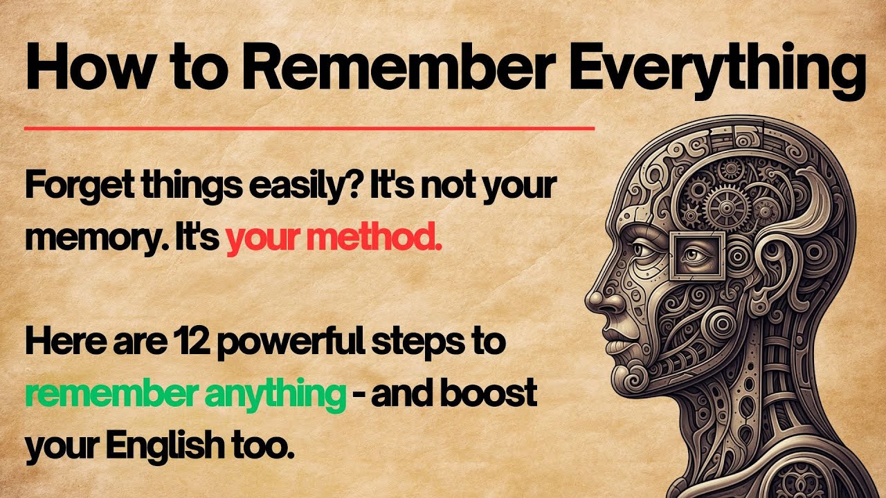 How to Remember Everything You Learn | Boost Your Memory Fast || Graded Reader || English ✅