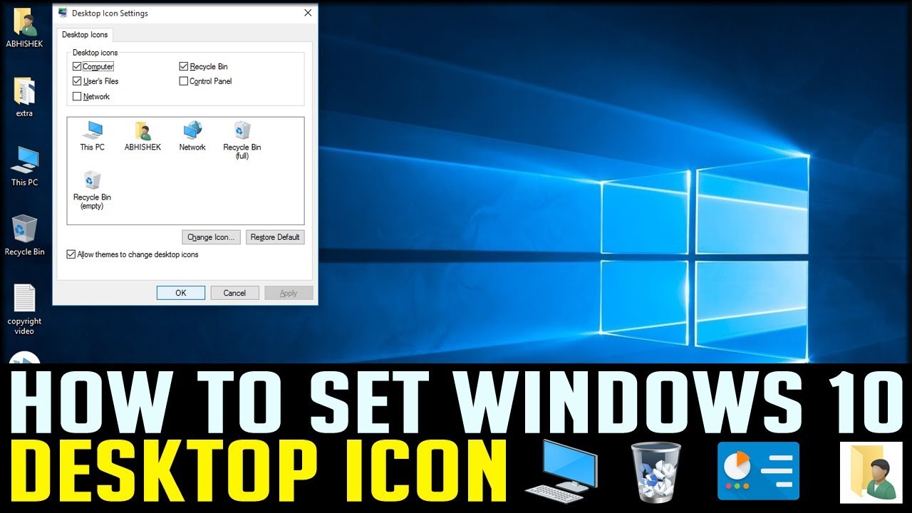 HOW TO SET DESKTOP ICON IN WINDOWS 10 | COMPUTER TIPS & TRICKS