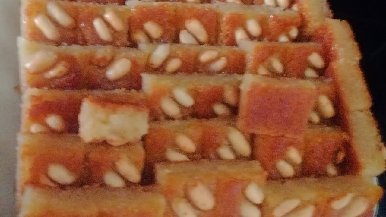 هريسة بالطريقة الحلبية بدون كربونه وبعض التعديلات هريسة متل الكنافه