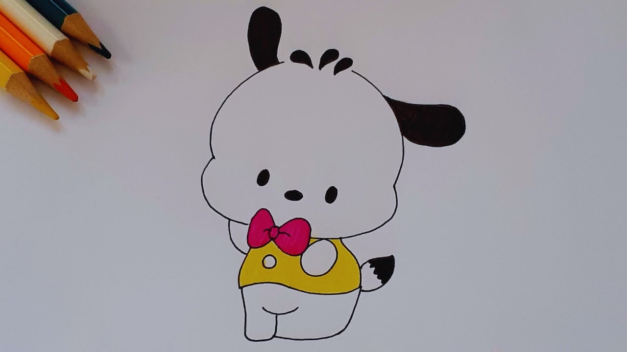How to draw pochacco easy||sanrio charmmy kitty
