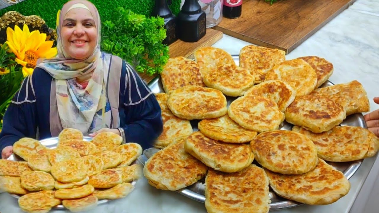 فطائر السعاده بكيلو دقيق عملت عشرين فطيره محشيه في دقائق من غير فرد ولا توريق منجزه في المصايف