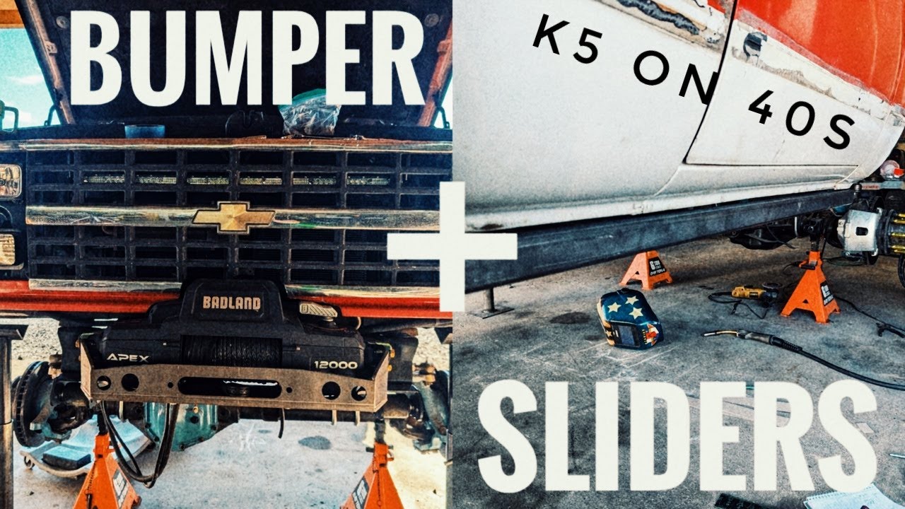 K5 Blazer on 40s - Custom Winch Bumper &  Sliders (Part 1)