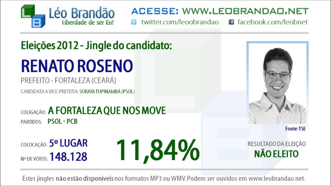 Jingles Eleições 2012 - Renato Roseno - PSOL - leobrandao.net