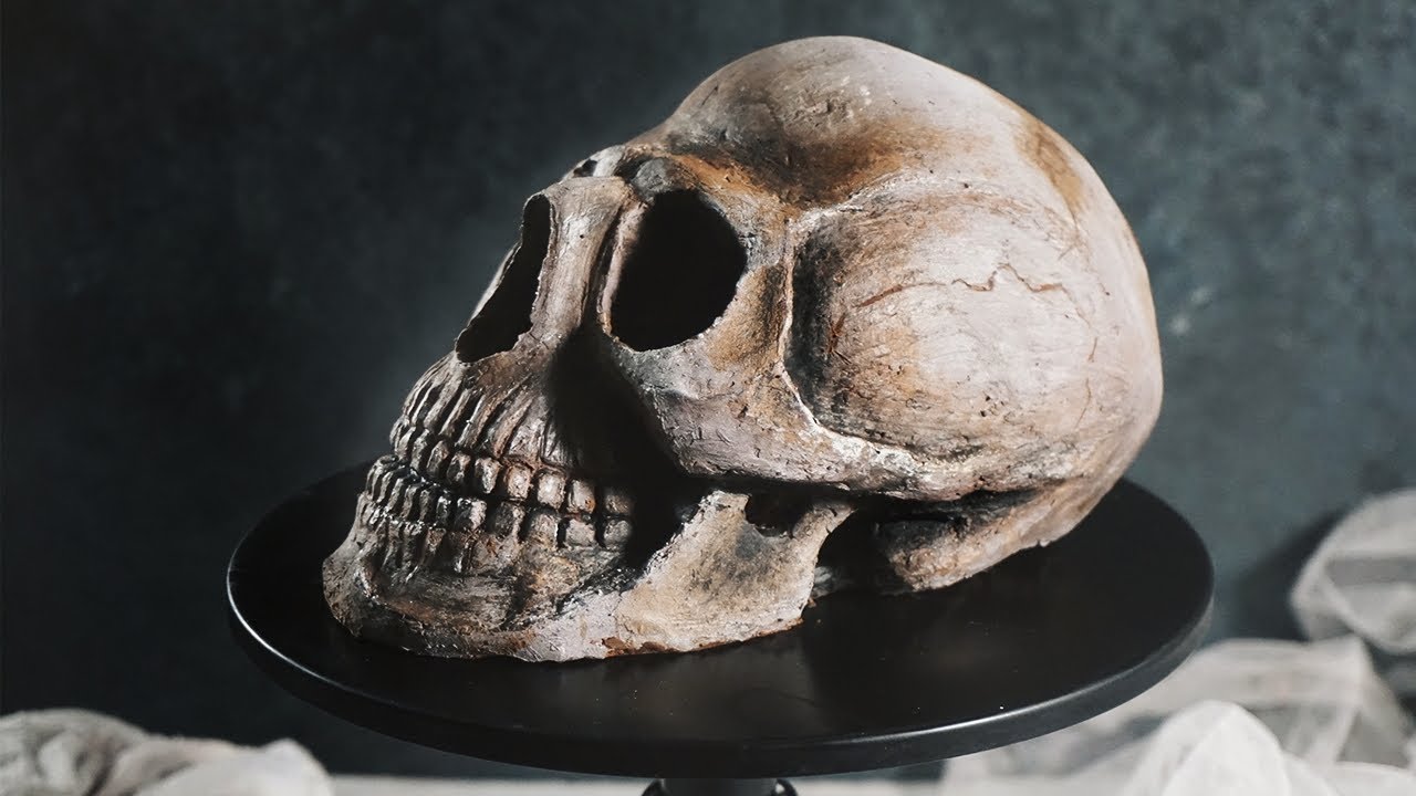 ТОРТ ЧЕРЕП | SKULL CAKE - сборка и декор торта из шоколада, 3D торт