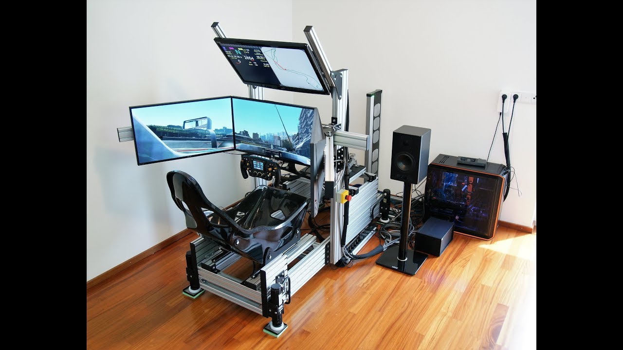 F1 Formula One simulator: Rfactor 2 Monaco - GoPro sticked on eyeglass lens - D-BOX 4250i Gen II