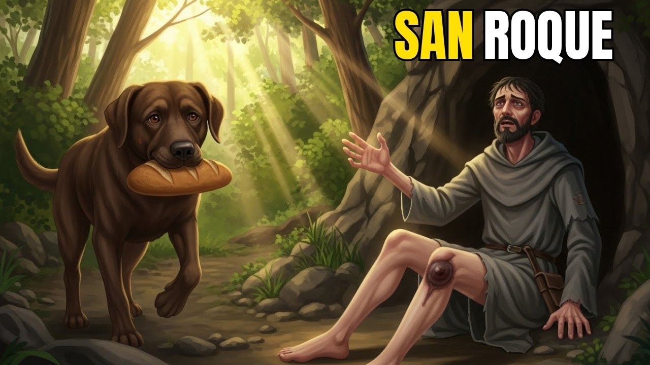 🐕 SAN ROQUE  El Santo que Fue SALVADO por un Perro Durante la Peste Negra ✝️💔