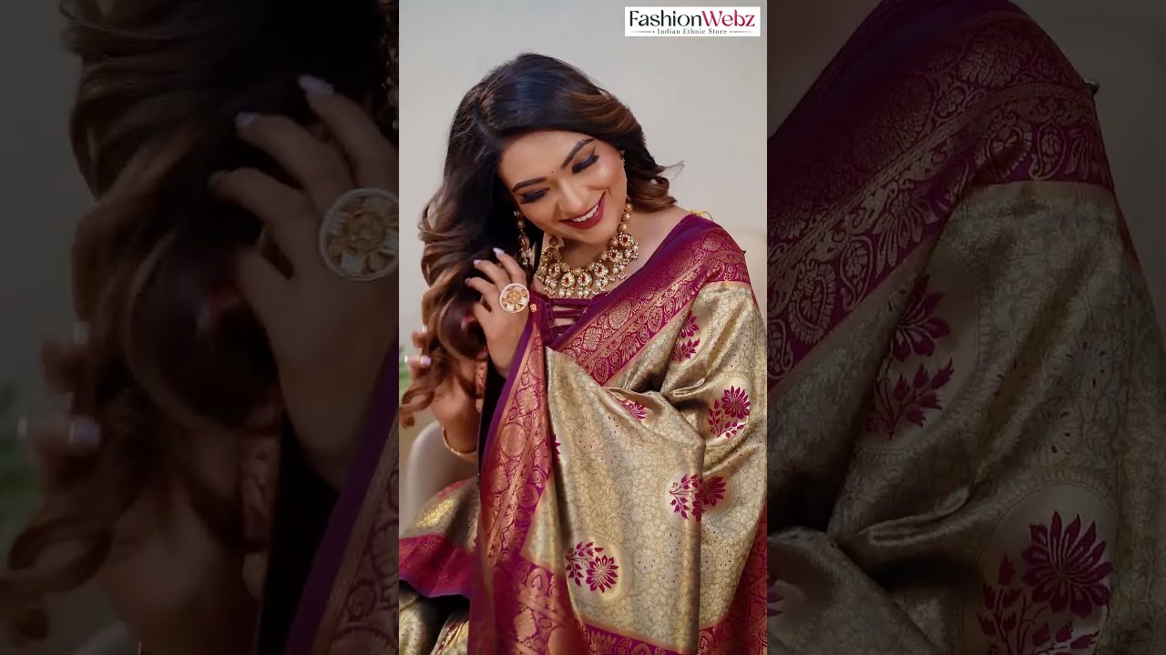 Handloom Silk Traditional Saree With Woven Work In Multi Colour For Festival