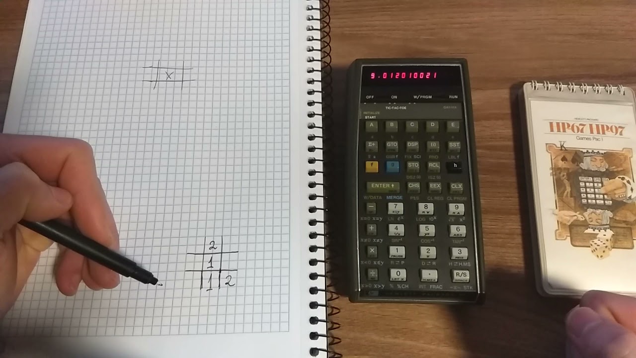 Tic Tac Toe On The HP67 Calculator