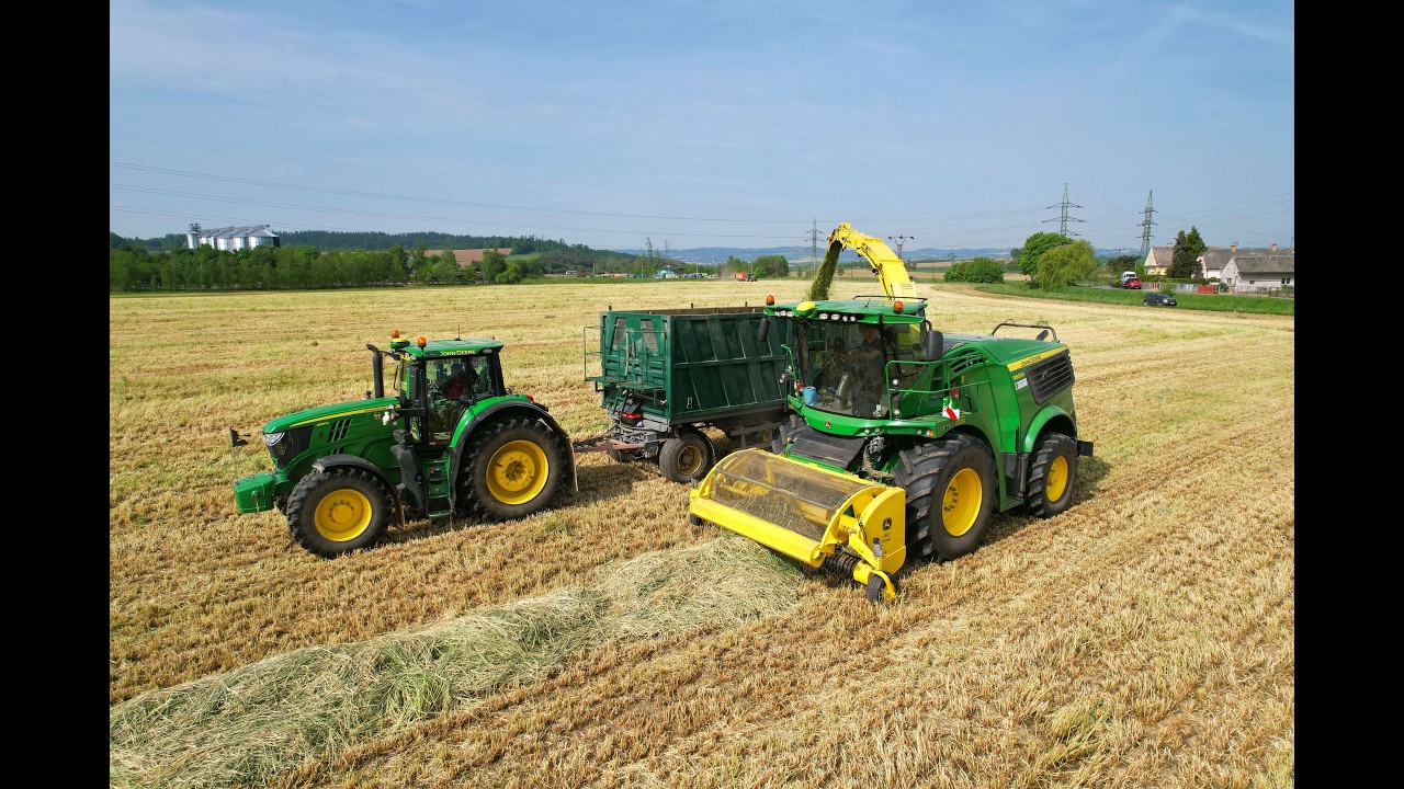 Senáže žita | JohnDeere 9600i & 7350 | JOHNDEEREs linka | Úsovsko Agro Klopina | 2025