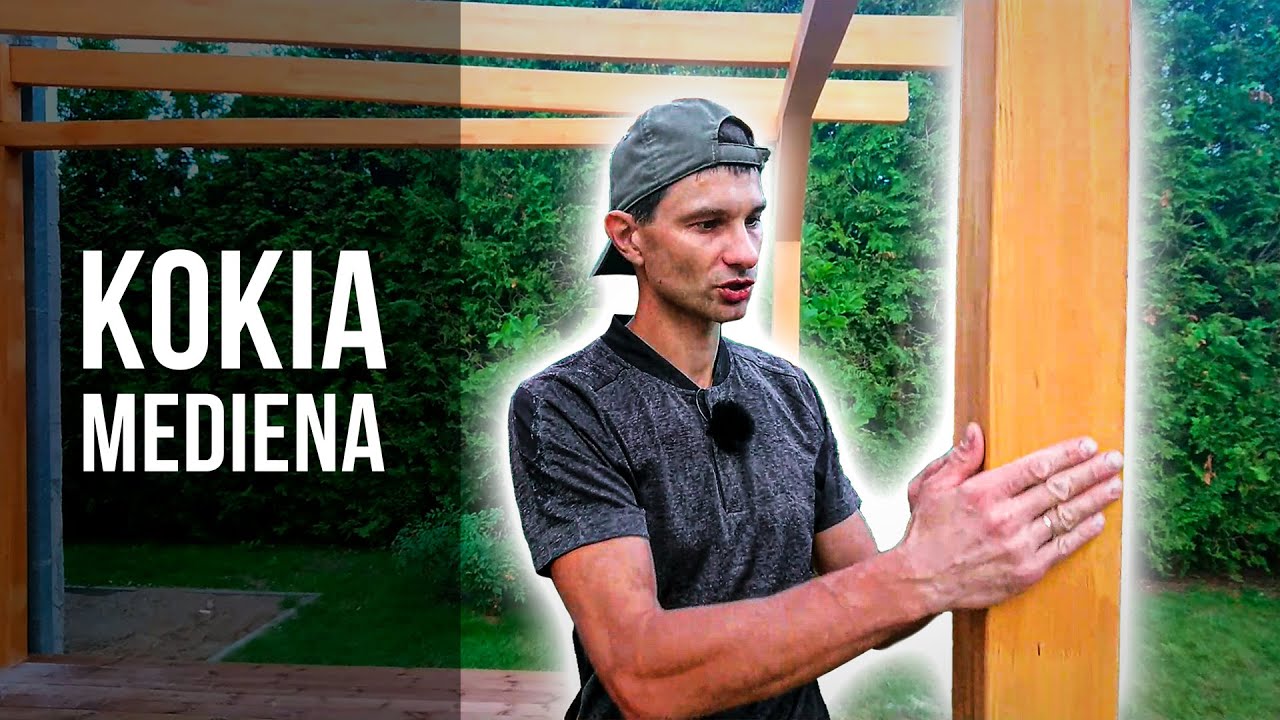 PERGOLĖ IŠ NE KONSTRUKCINĖS MEDIENOS TERASOJE