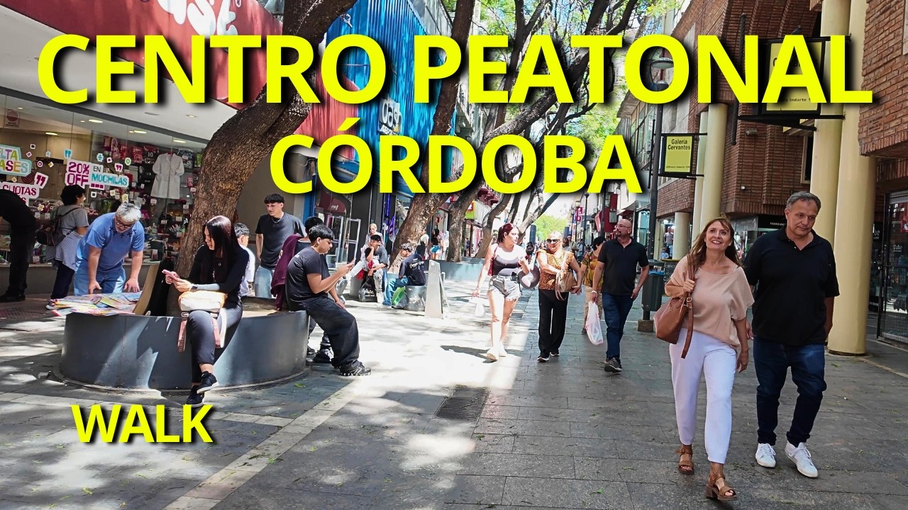 Esto es Córdoba Argentina al Mediodía 😱 Peatonal Centro | Walking Tour 4K