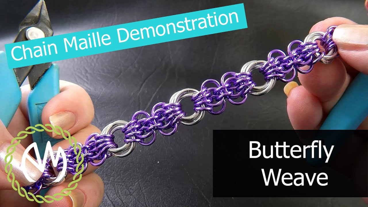 Chain Maille Weave Demonstration - Butterfly Weave