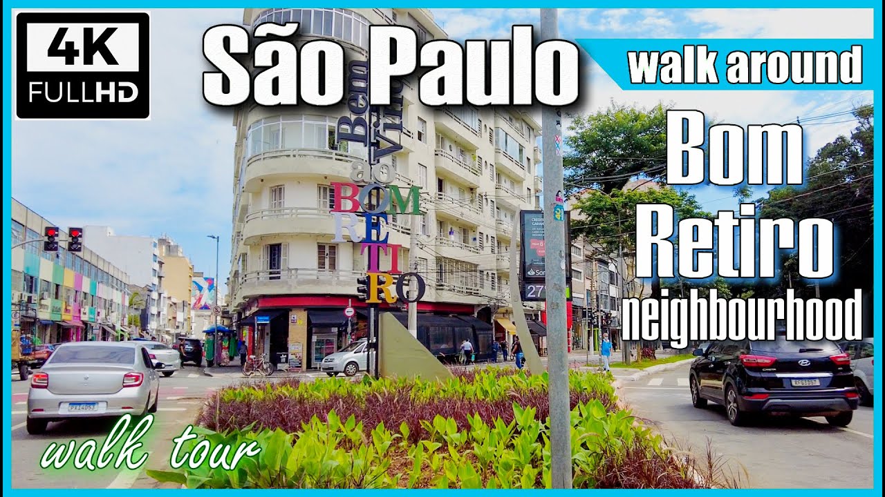 [4K] Bom Retiro, o bairro das roupas - S&atilde;o Paulo walk tour 4k - Sao Paulo walk - Bom Retiro lojas 4k