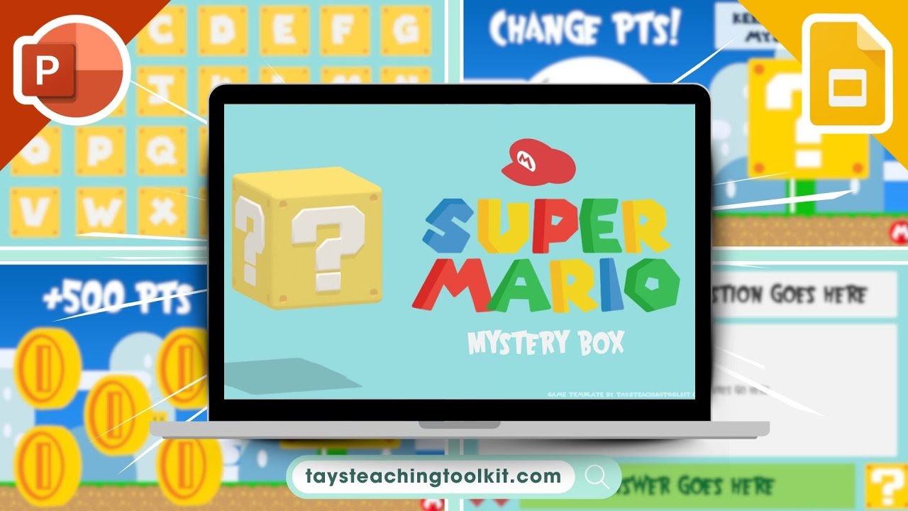 SUPER MARIO MYSTERY BOX | Free PowerPoint & Google Slides Review Game