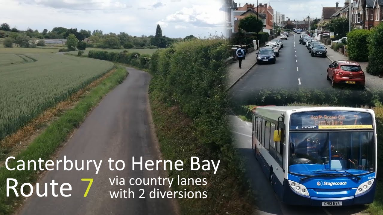 Bus 7 Canterbury to Herne Bay with 2 diversions