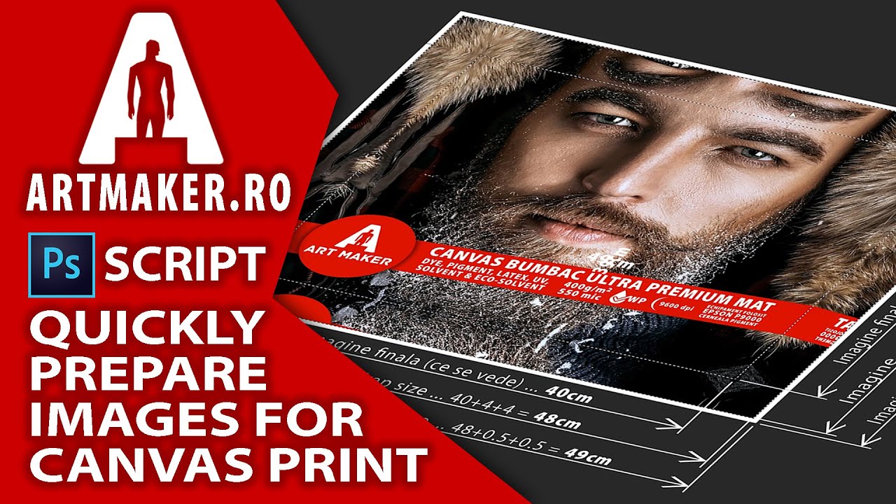 Quickly prepare images for Canvas Wrap Prints, using a Photoshop Script - TUTORIAL / HOW TO