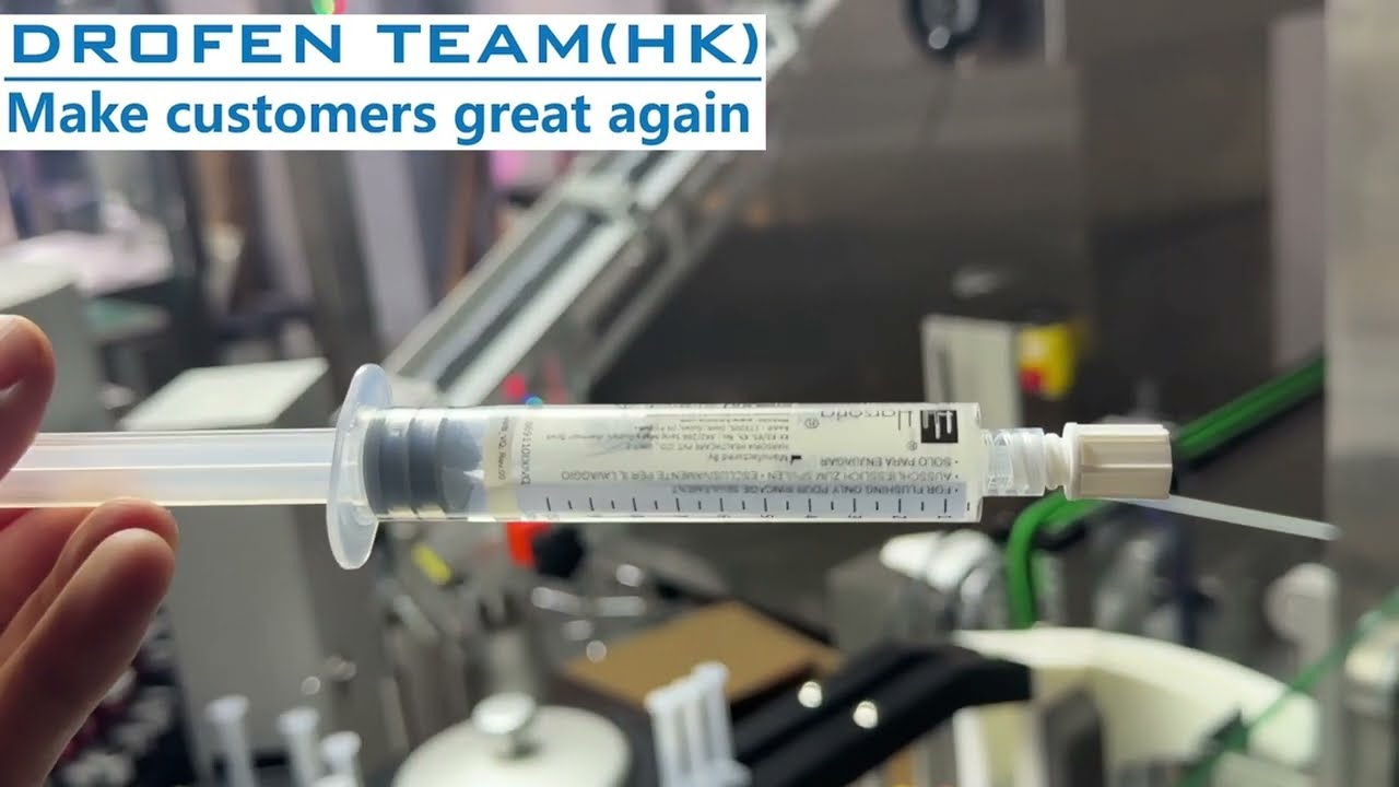 Automatic PP Syringe Plunger Rod Labeling Machine | Pharmaceutical Packaging | DROFEN MACHINERY