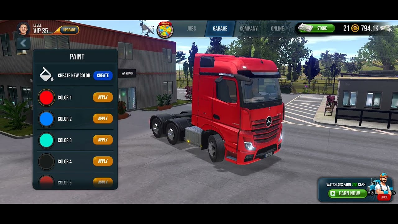 Truck Simulator :Ultimate !Realistic Mercedes- Benz ACTORS L 2023 Model #day3 #365dayschallenge #yt 