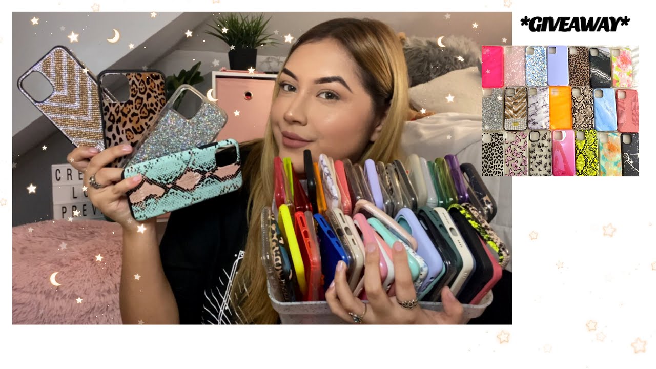 updated PHONE CASE COLLECTION | 80 cases📲 iPhone 11 Pro Max | CASE GIVEAWAY  | Simply Stephanie