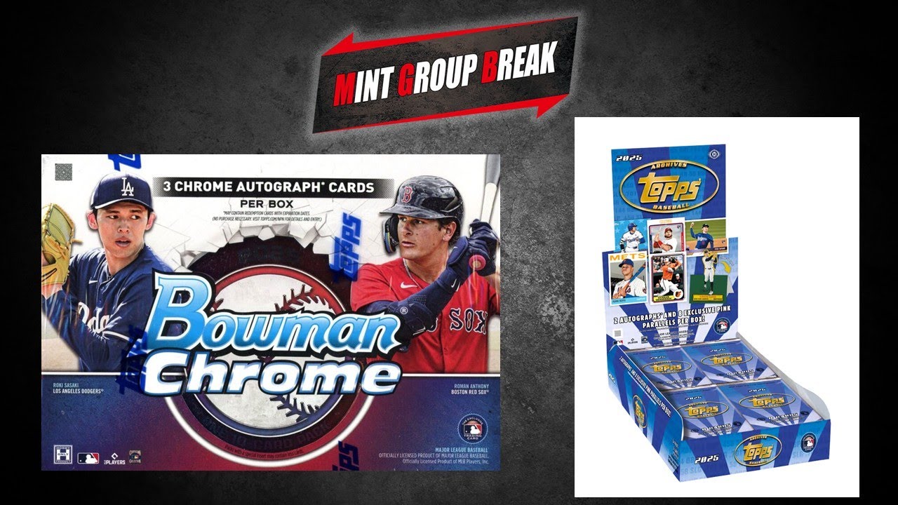 #1「2025 TOPPS ARCHIVES HOBBY 1ケース+25 BOWMAN CHROME BREAKER DELIGHT 3ボックス」ミキサー ランダムチーム形式 　2026年1月20日