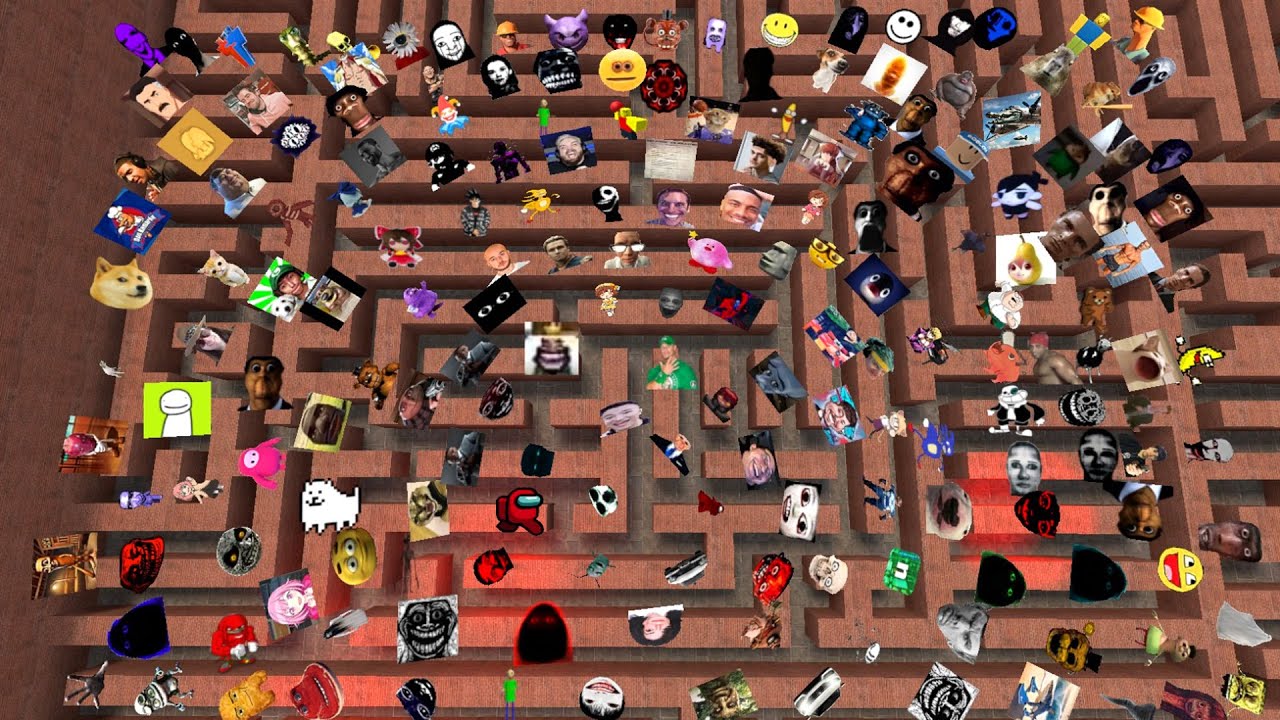 Nico's Nextbots And Too Much Nextbot Chase me in Maze Garry's Mod