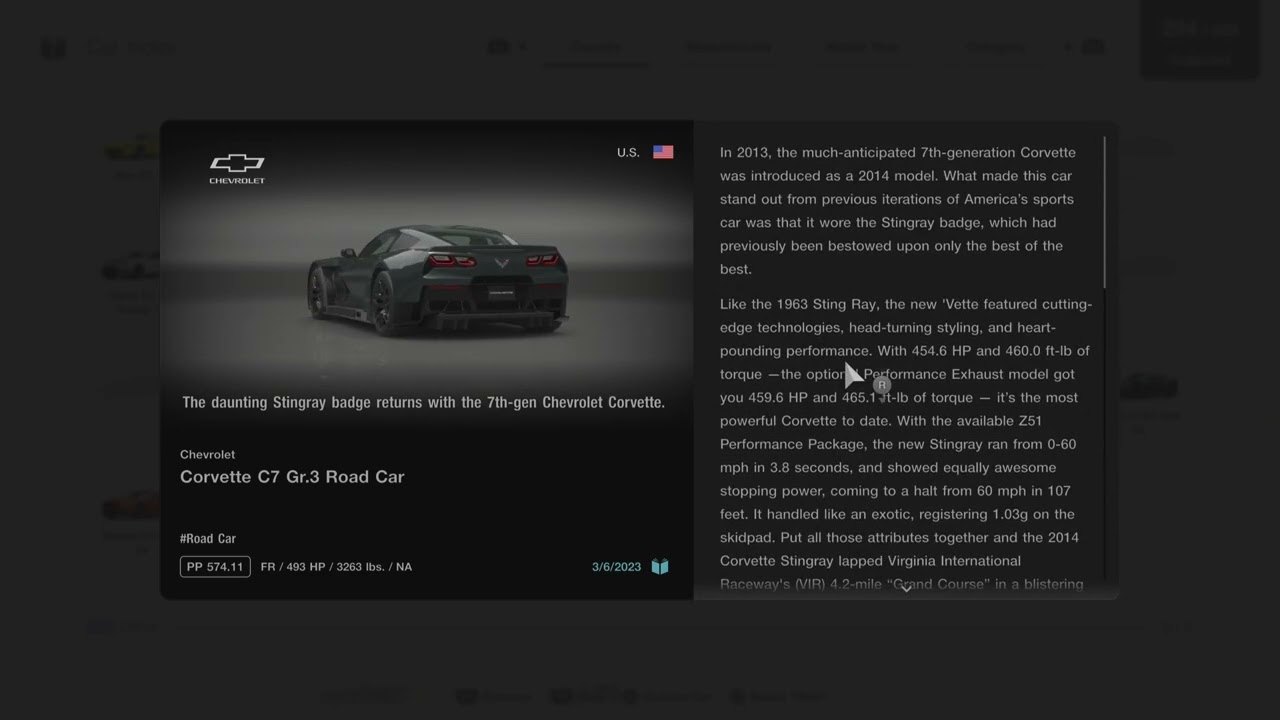 GT7: All About the Chevrolet Corvette C7 Gr.3 Road Car