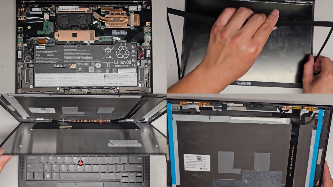 Lenovo ThinkPad X1 Carbon Gen 10 Disassembly SSD Upgrade Battery LCD Screen Replacement Repair