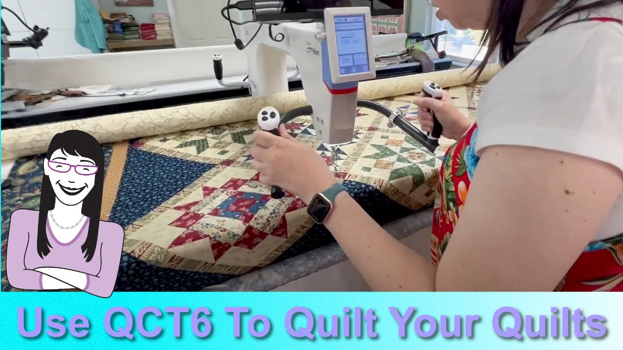 Kathy shows you how to use QCT6 Pro to place on-point blocks and how to quilt the borders