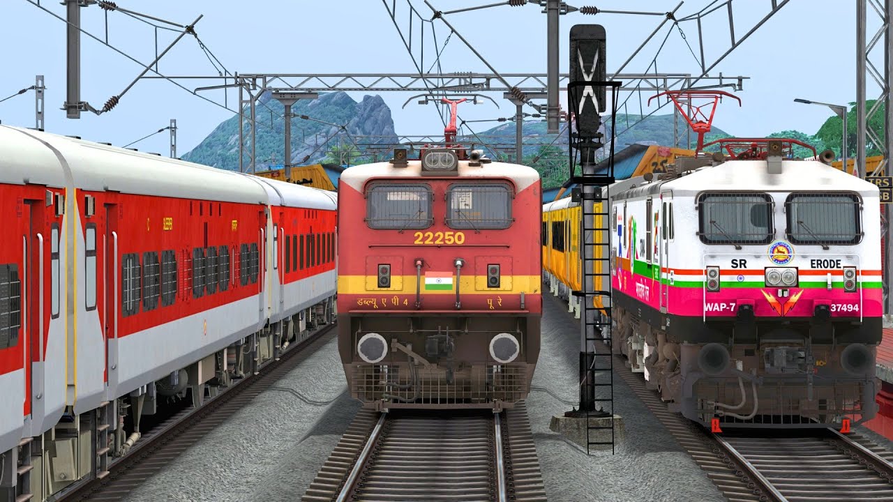 TRAINS HEAVY TRAFFIC AT RAILWAY STATION | BUMPY RAILROAD | Train Simulator | Railwork | NTG GAMING