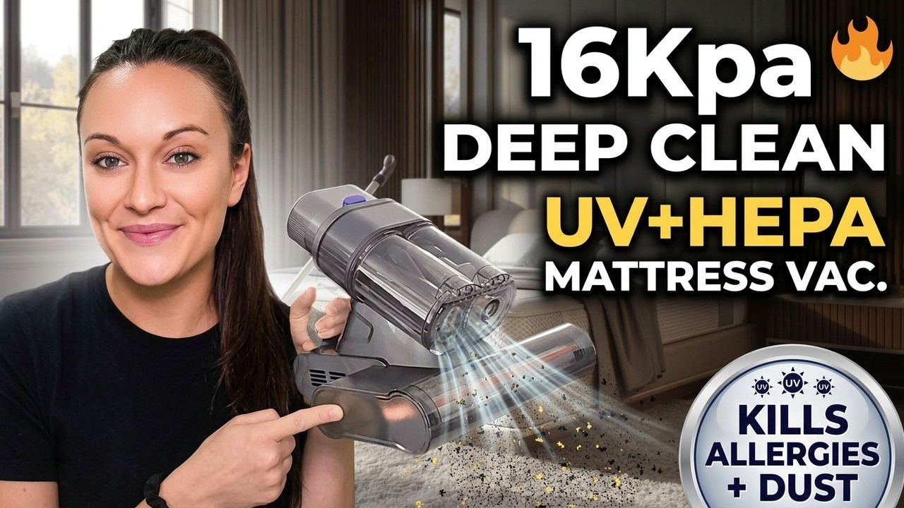 🛏 Bed Vacuum Cleaner Review | UV Mattress Vacuum with 16Kpa Suction & HEPA Filter