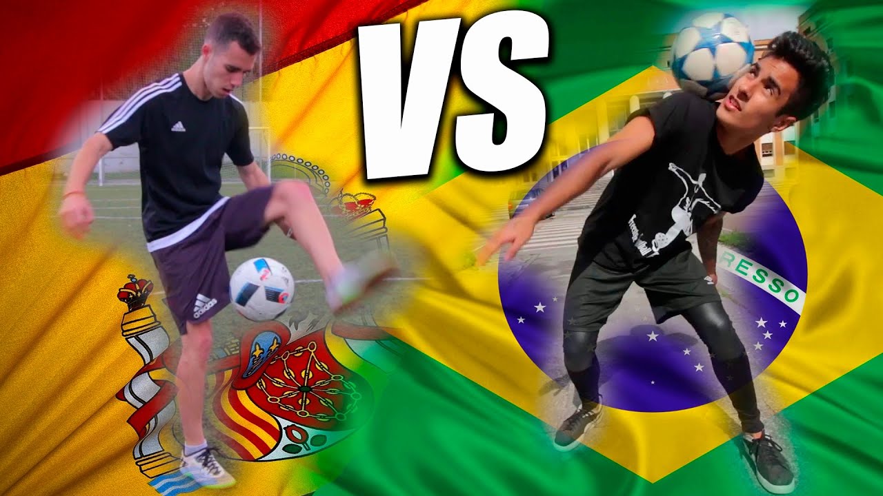 CAMPEÓN DE ESPAÑA VS CAMPEÓN DE BRASIL - Retos de Fútbol Freestyle
