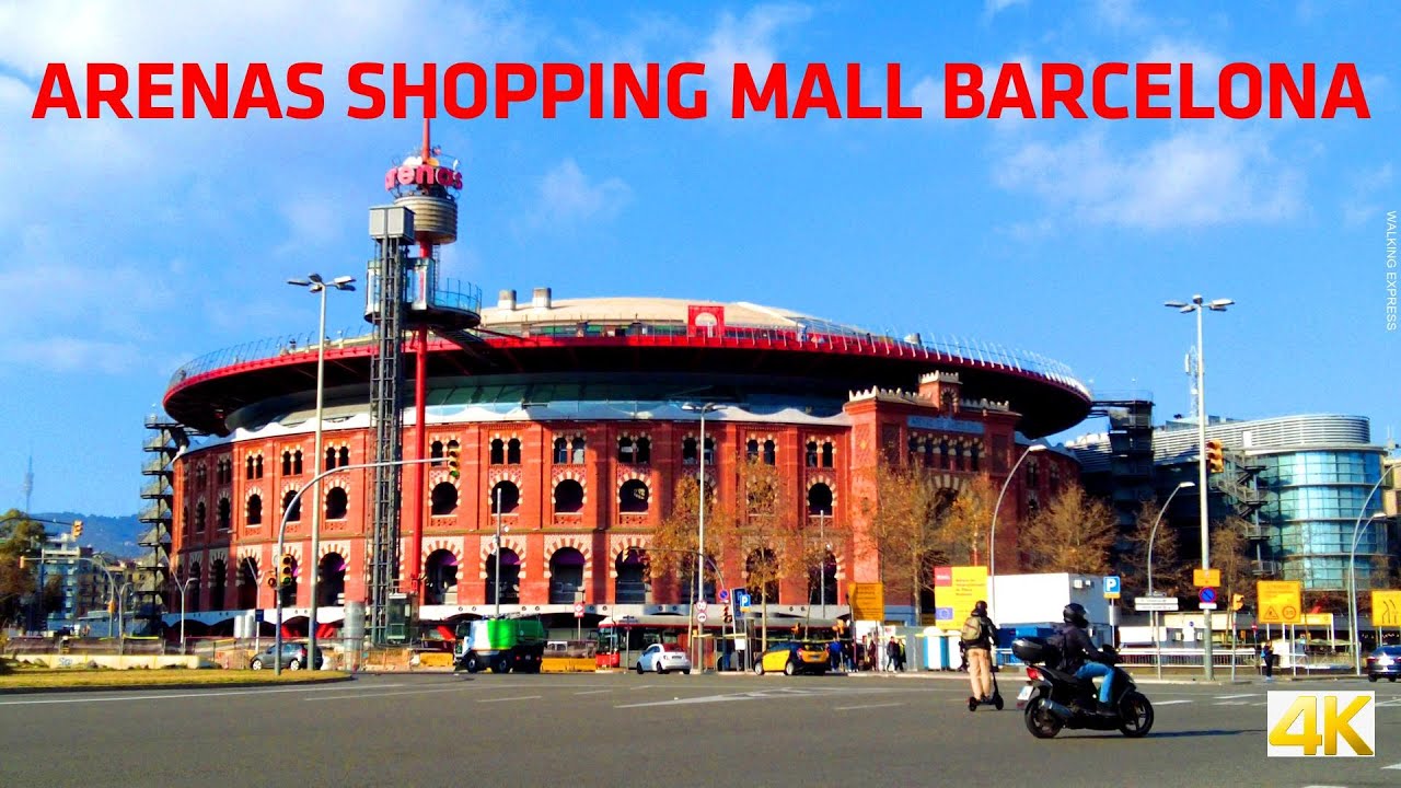 ARENAS SHOPPING MALL BARCELONA 4k WALKING!! CENTRO COMERCIAL ARENAS BARCELONA!!