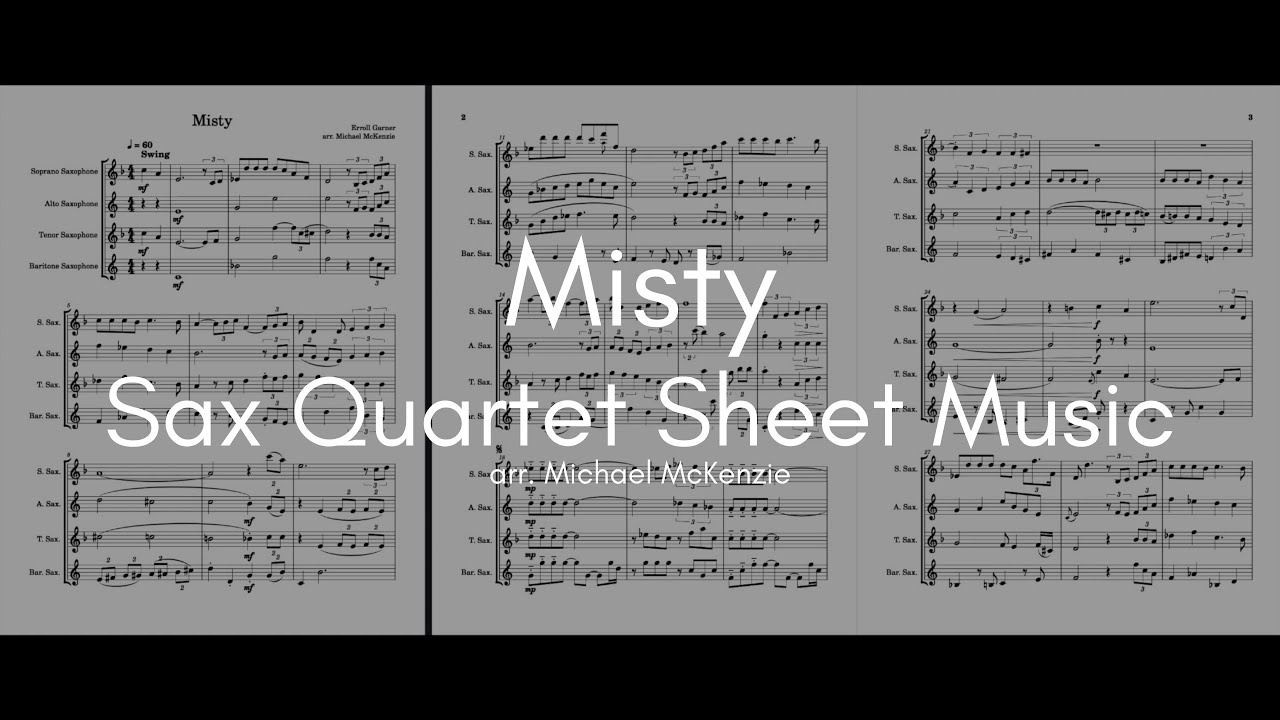 Misty - Sax Quartet Sheet Music