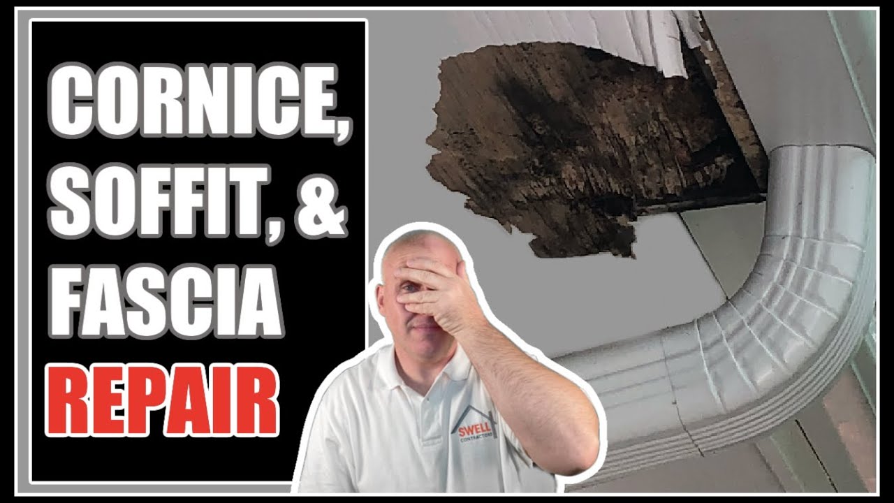 Cornice and Soffit and Fascia Repair.  Common Carpentry Repairs for Exterior Painting.