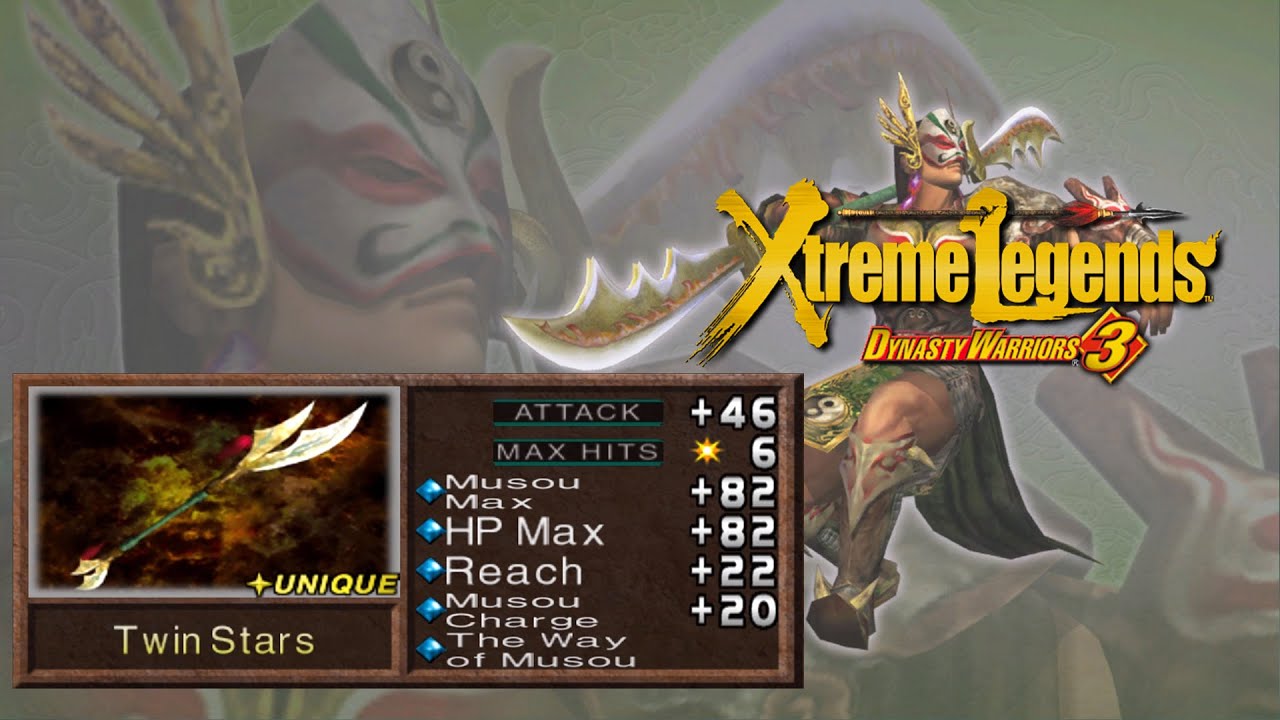 Dynasty Warriors 3 Xtreme Legends (100%): Wei Yan - 5th Weapon | Twin Stars |