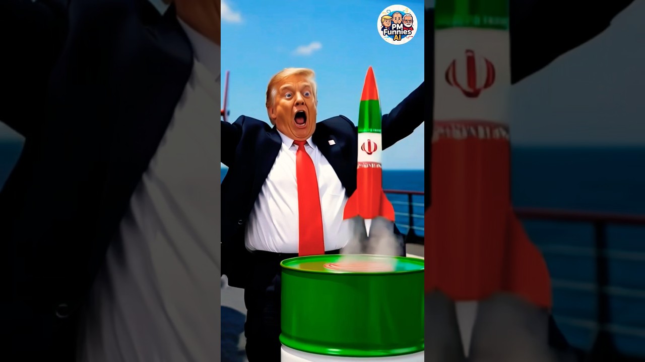 Trump Steals the Wrong Oil Barrel and REGRETS It 😂 #shorts #parody