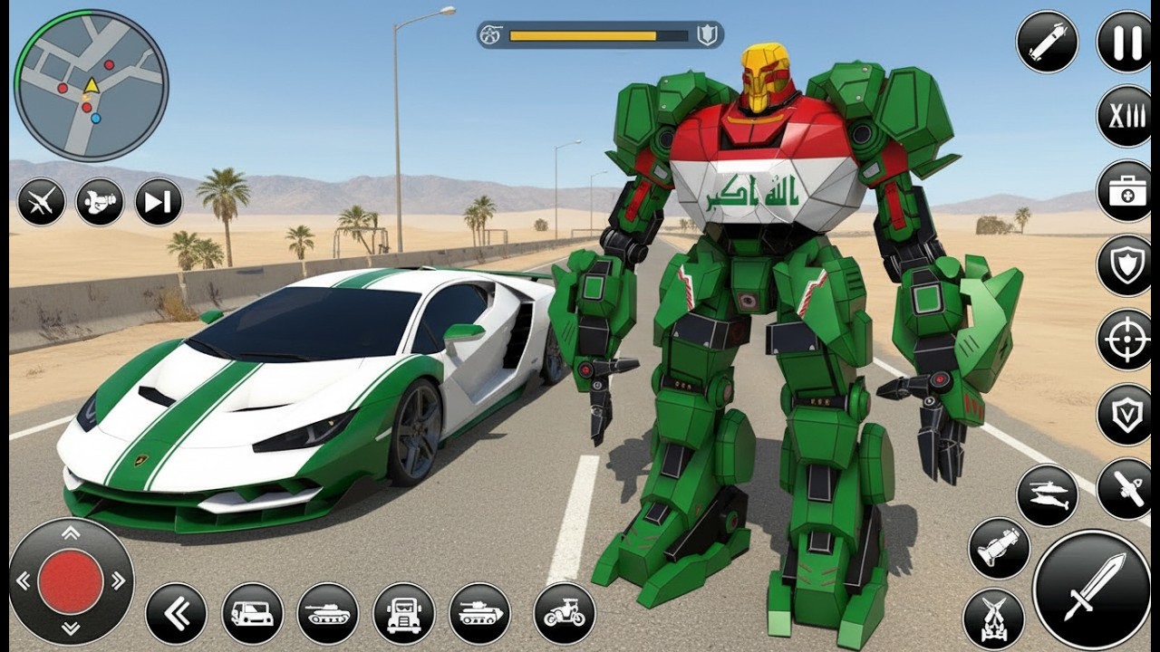 Car & Jet Transformation Robot Fight Game | Flying Police Robot Game 2020 - Android Gameplay part 2