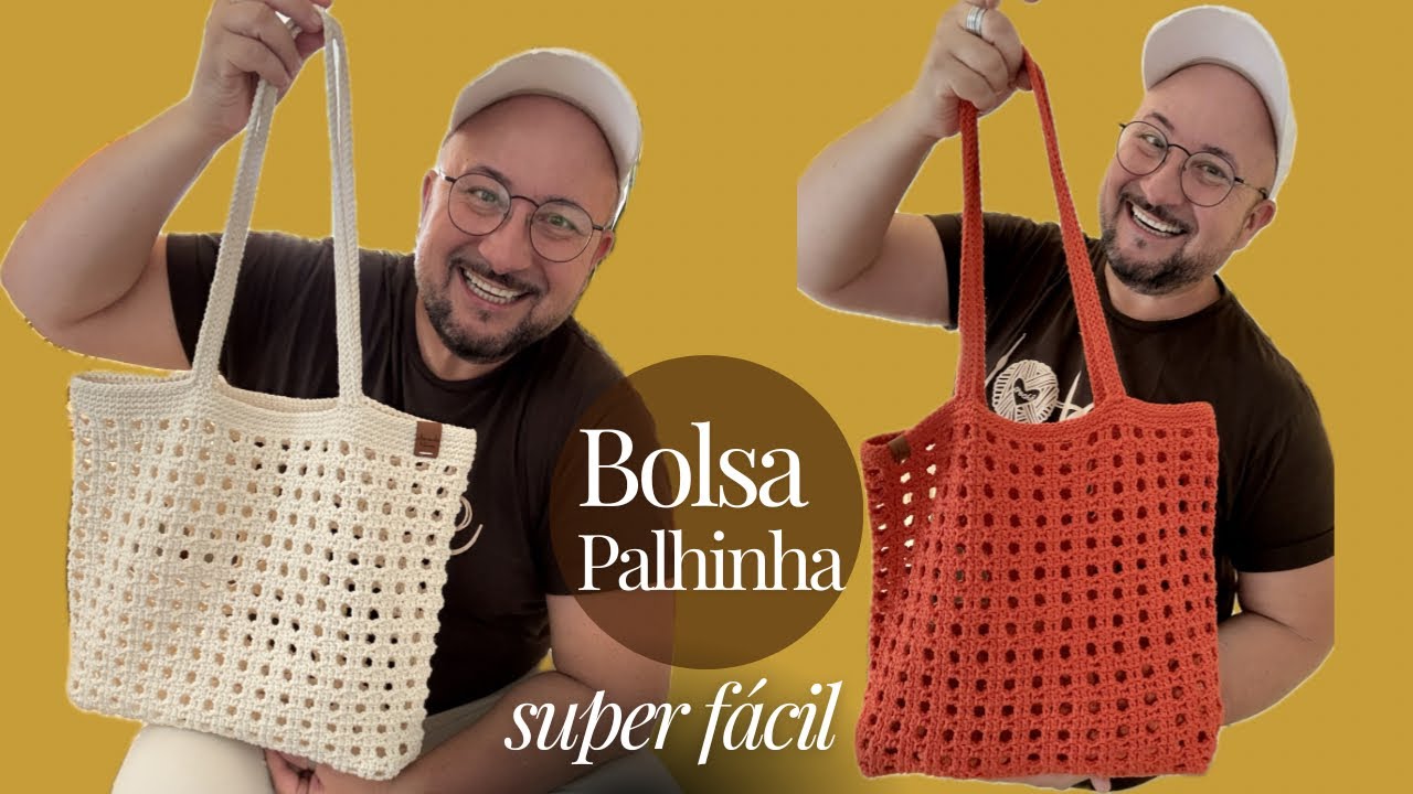Bolsa Palhinha em Crochê | Bolsa de Crochê com Passo a Passo Super Fácil