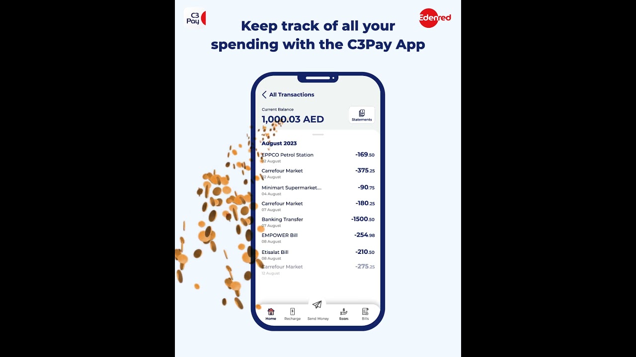 Track your expenses like a pro with C3Pay app! 📲💰 #Shorts #Edenred #C3Pay
