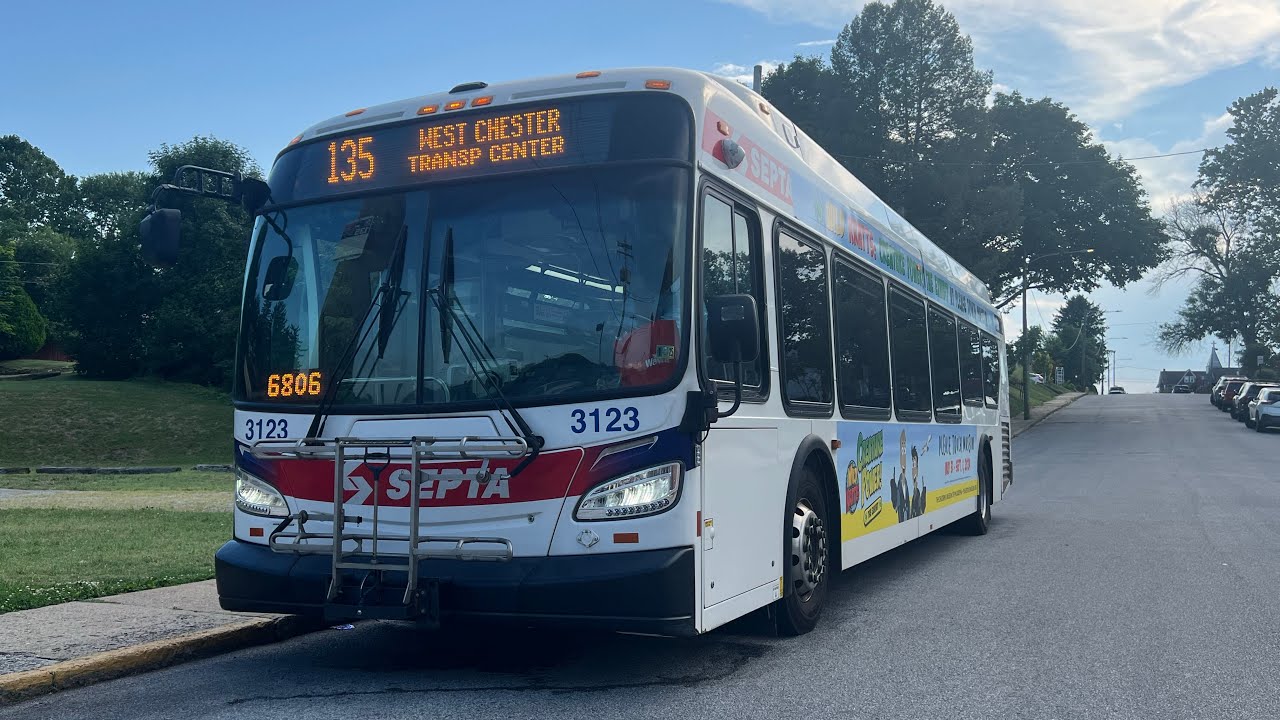 Front Window Ride! | SEPTA 2018 New Flyer XDE40 #3123 On Route 135