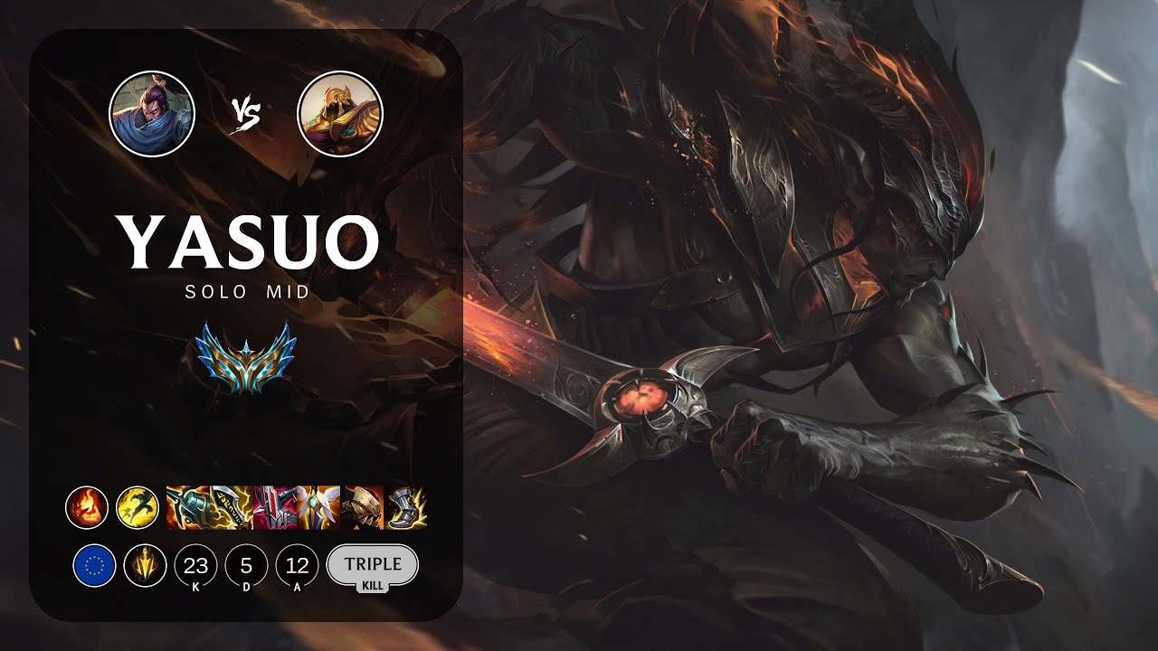 Yasuo Mid vs Azir - EUW Challenger Patch 13.15