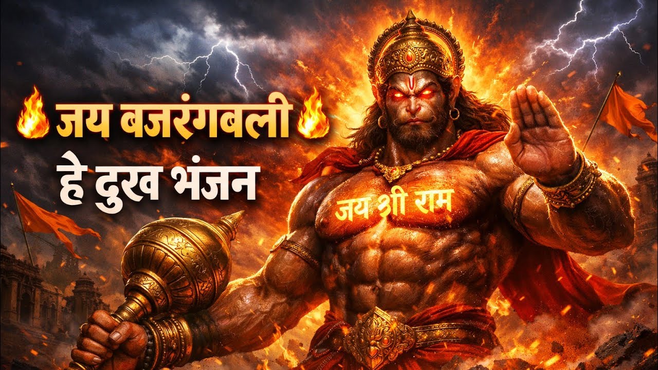 हनुमान जी का शक्तिशाली भजन 🙏 जय बजरंगबली हे दुख भंजन |  भक्ति गीत