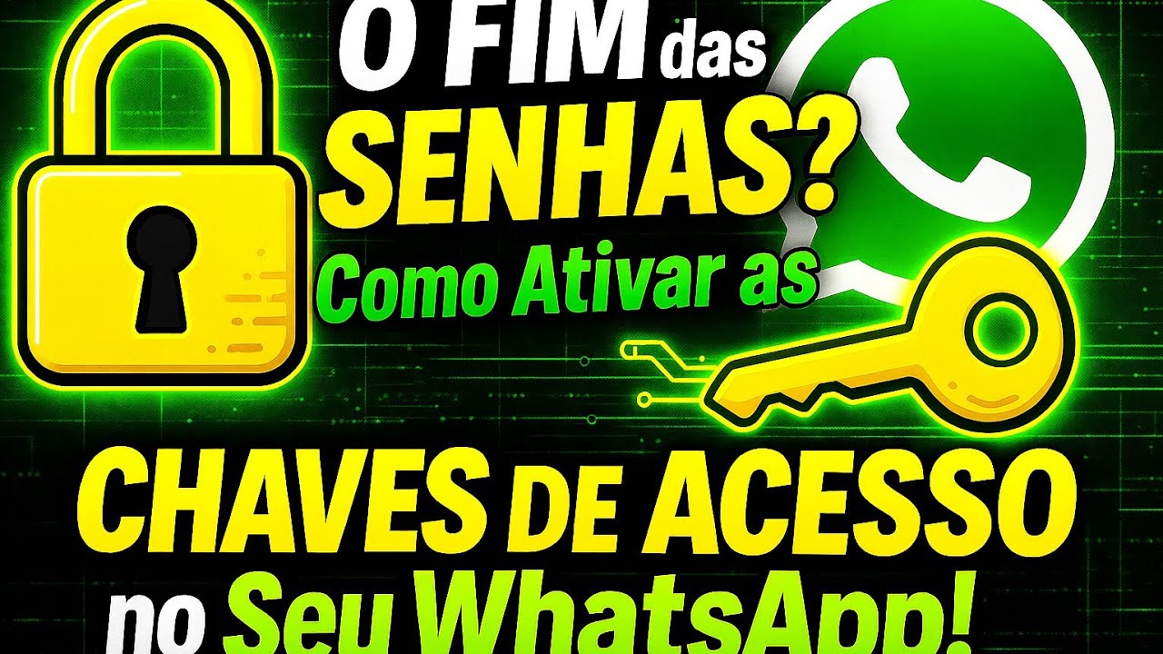 O FIM das SENHAS? Como Ativar as CHAVES DE ACESSO no Seu Celular!