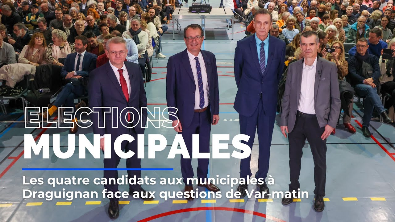 Les quatre candidats aux municipales à Draguignan face aux questions desjournalistes de Var-matin