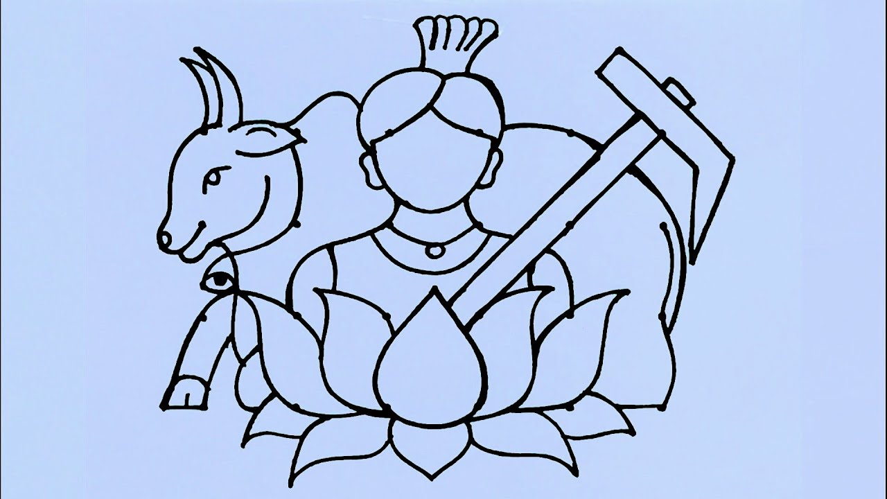 Sankranti Rangoli // Mattu pongal kolam from 4×6 dots // Ulavar Thirunal kolam with Farmer and OX