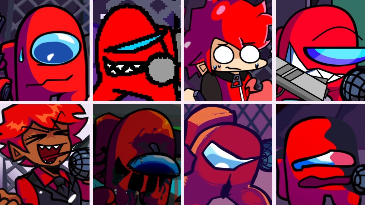 Friday Night Funkin' - Sabotage but everytime it's Red Impostor turn a Different Skin Mod is used