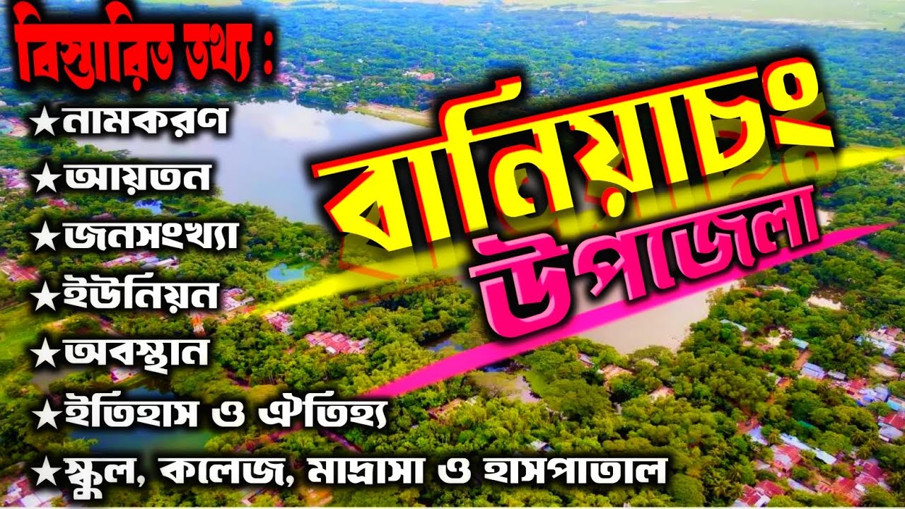 এক নজরে বানিয়াচং উপজেলার বিস্তারিত তথ্য । হবিগঞ্জ জেলার অন্তর্ভুক্ত বানিয়াচং উপজেলা। Baniachong.