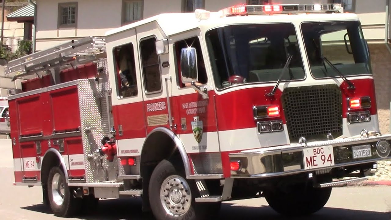 SBCoFD Medic Engine 94 and Medic Ambulance 91 responding *FIRST CATCH*