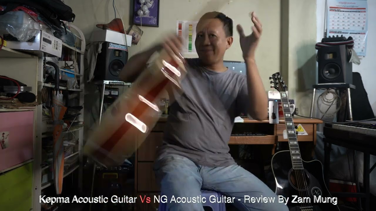 Kepma Acoustic Guitar Vs NG Acoustic Guitar   Review By Zam Mung