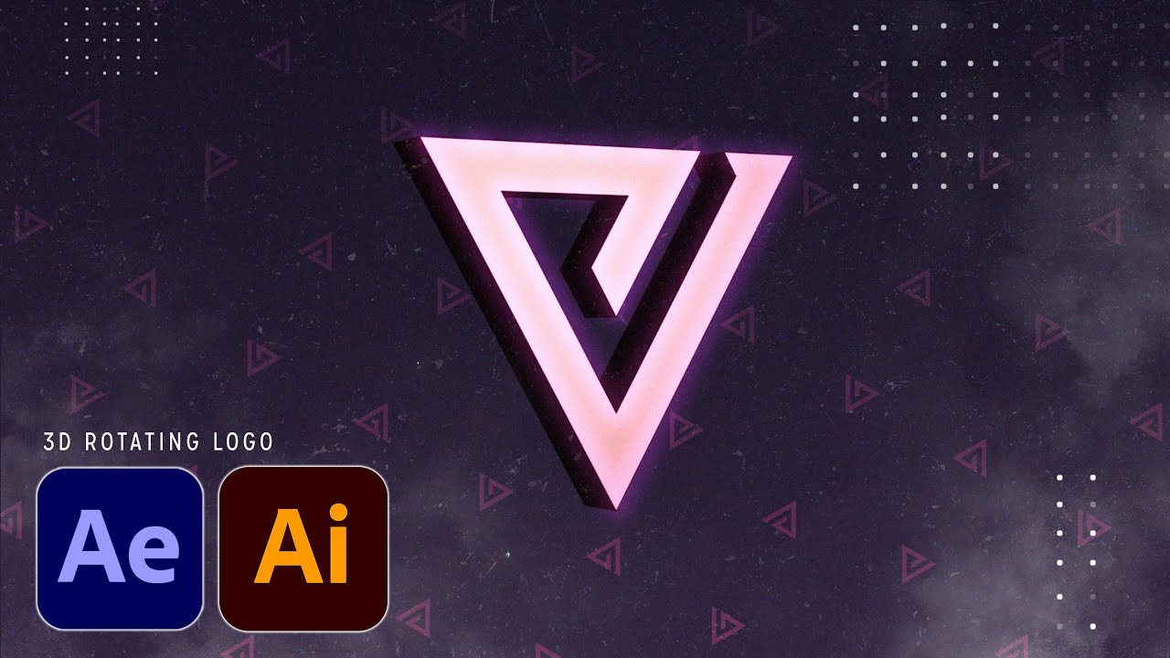 How to Create 3D Animated Rotating Logos | Illustrator & After Effects Tutorial